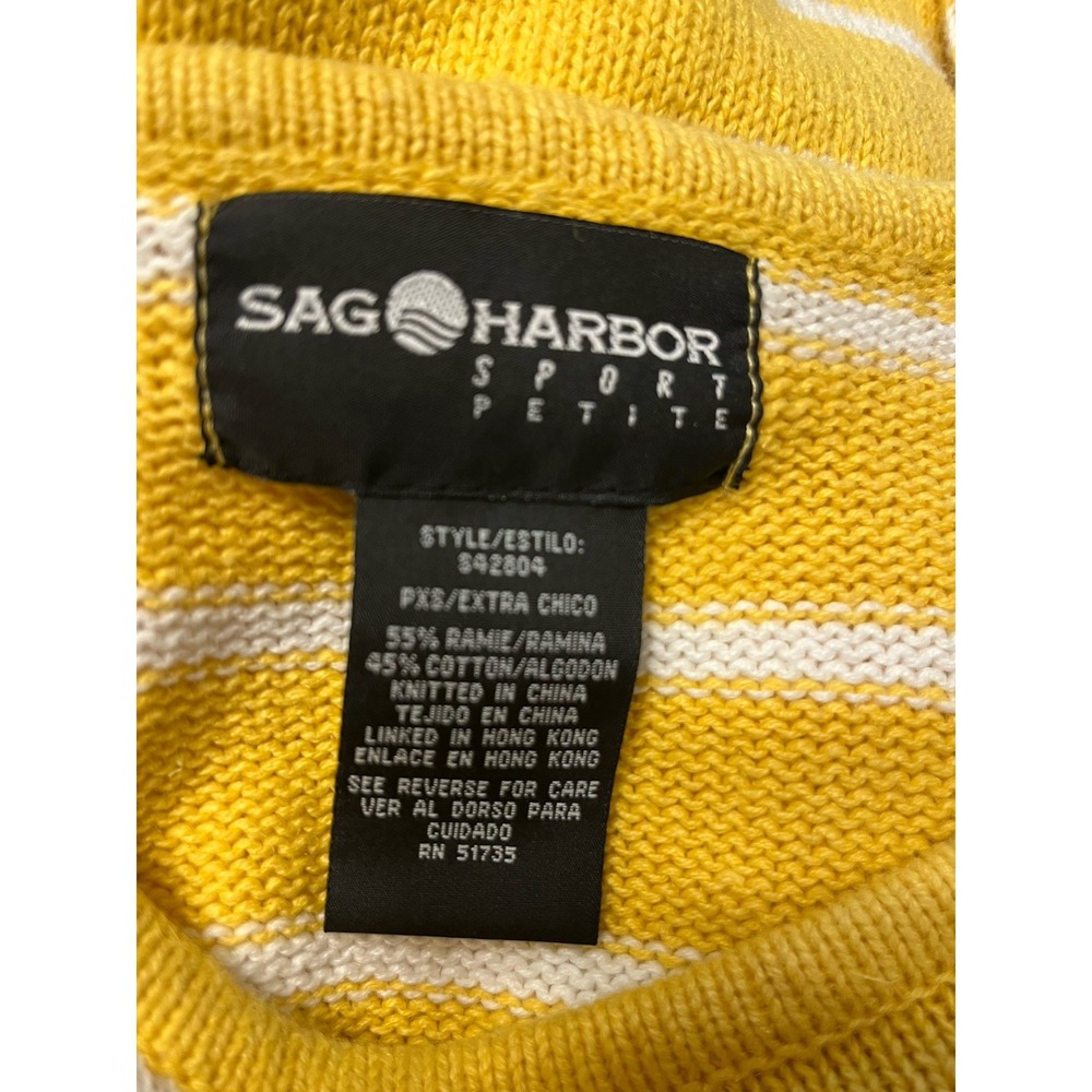 Sag Harbor Sport Petite XS Sweater Cotton Blend Round Neck Long Sleeve Novelty - Picture 5 of 5